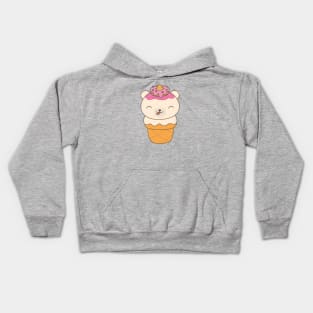 Kawaii Polar Bear Ice Cream Cone T-Shirt Kids Hoodie